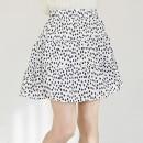 ガーリー系 小花柄フレアキュロット ホワイト